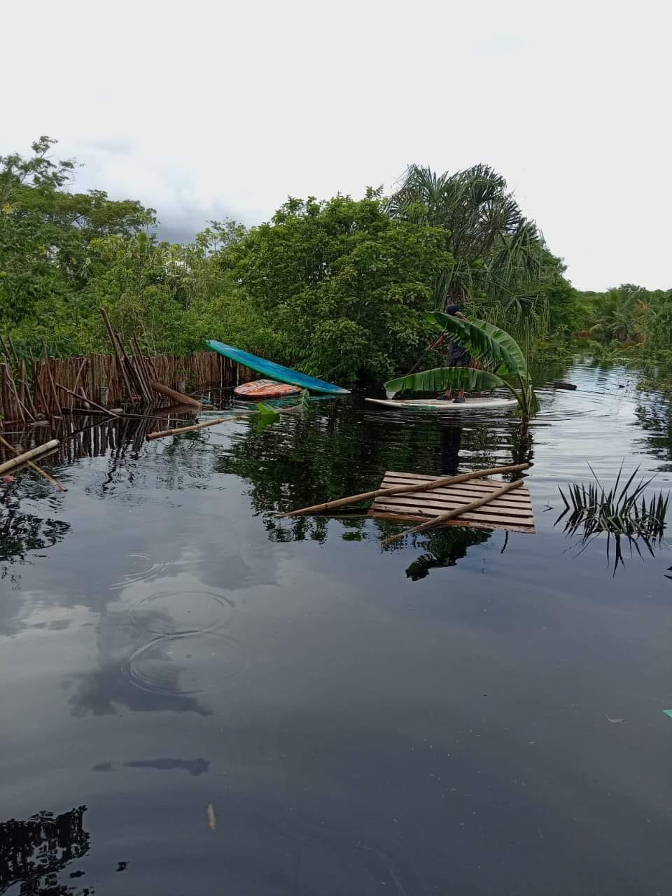 Una de las zonas afectadas fue la colonia Diego Rojas, debido a que se ubica en una de las partes más bajas del décimo municipio de Quintana Roo