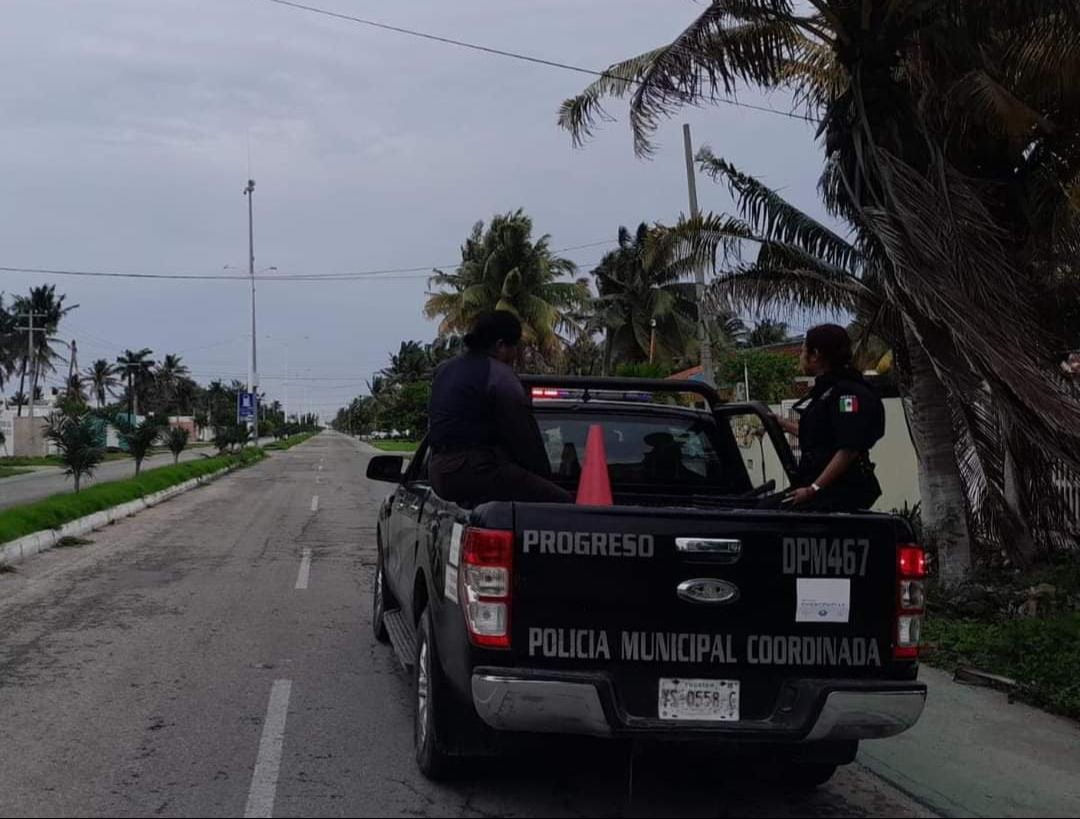 Recorrido de las autoridades de seguridad en Progreso