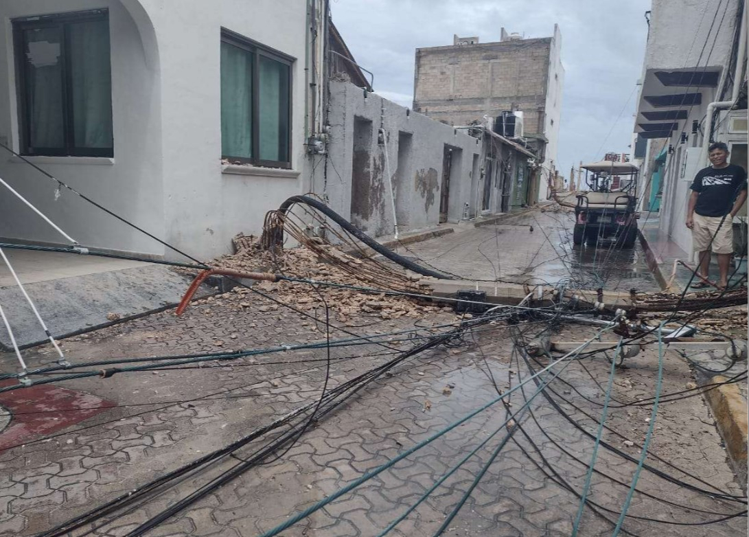 Estaos cables caídos han hecho que falte la luz en las colonias, afectando el comercio