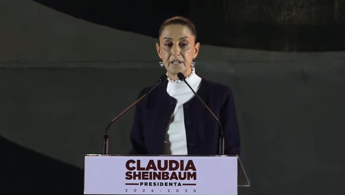 Claudia Sheinbaum, virtual presidenta electa de México. se reunió con jóvenes en el Polyforum Cultural Siqueiros