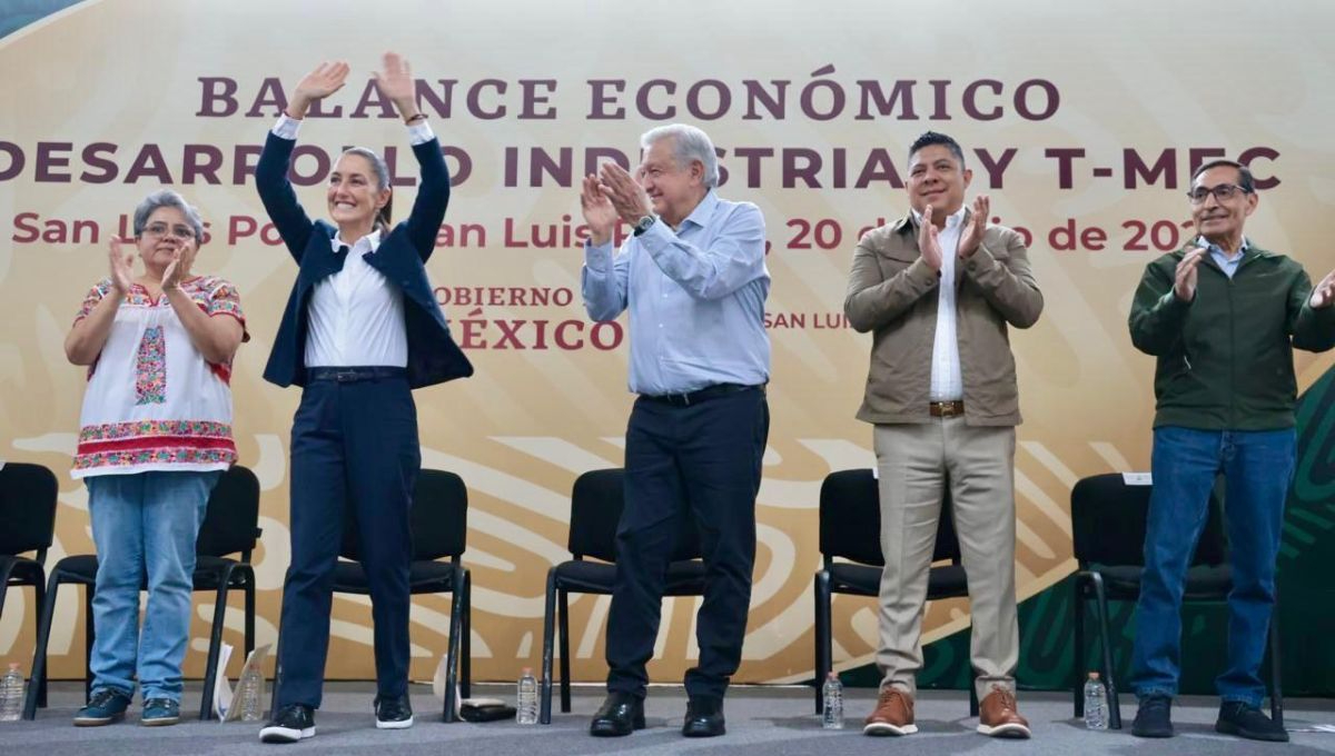 En San Luis Potosí, Claudia Sheinbaum, destacó los logros en la administración de Andrés Manuel López Obrador