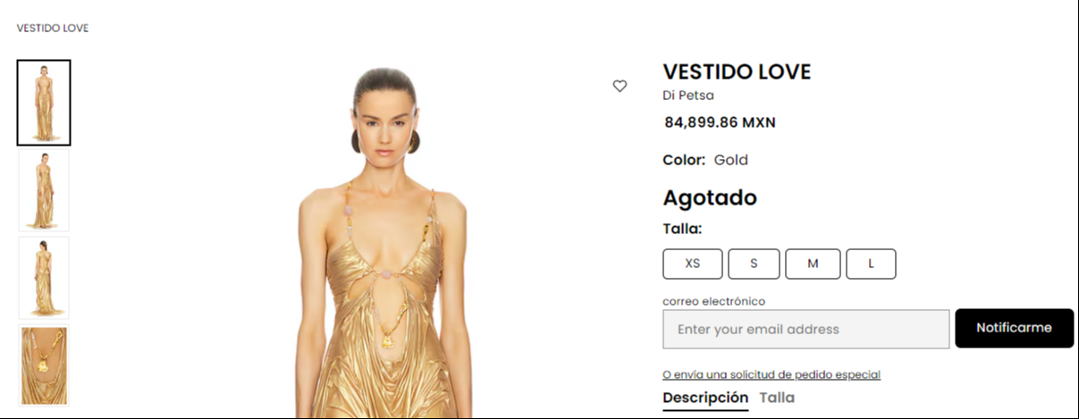 Así luce el vestido de diseñador que usó Galilea Montijo