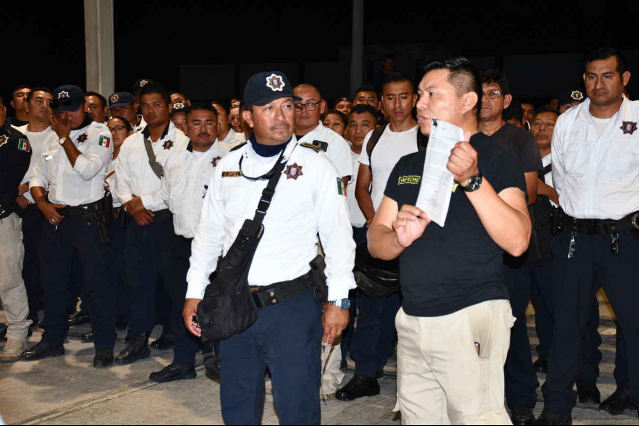 Policías de Campeche continúan con proceso legal posterior a su paro, confirmó Marcela Muñoz Martínez 