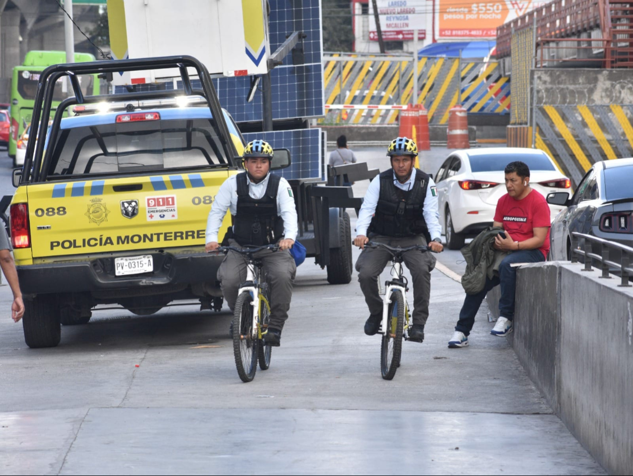 Operativo de vigilancia de la Policía de Monterrey