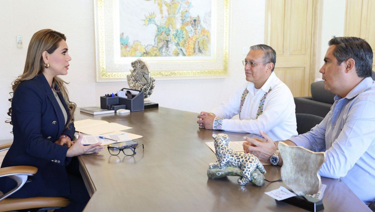 Evelyn Salgado, gobernadora de Guerrero, con Gabriel Zamudio López