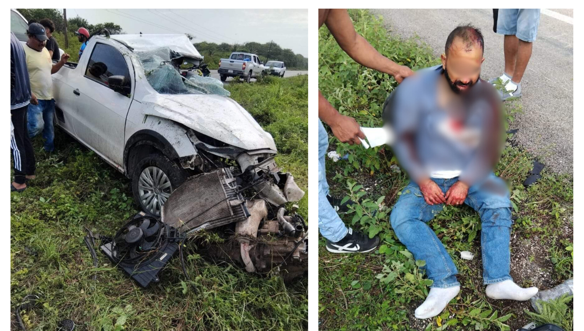 El accidente ocurrió en la carretera federal 180, tramo Sabancuy-Isla Aguada.