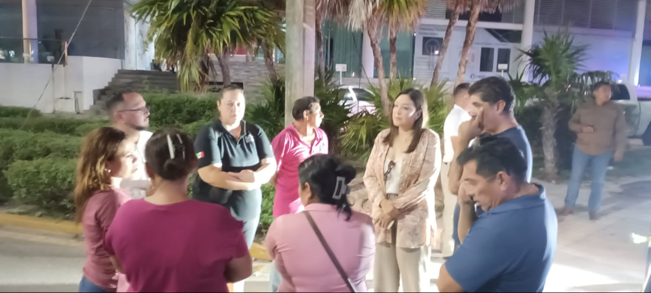 Manifestantes en Cancún