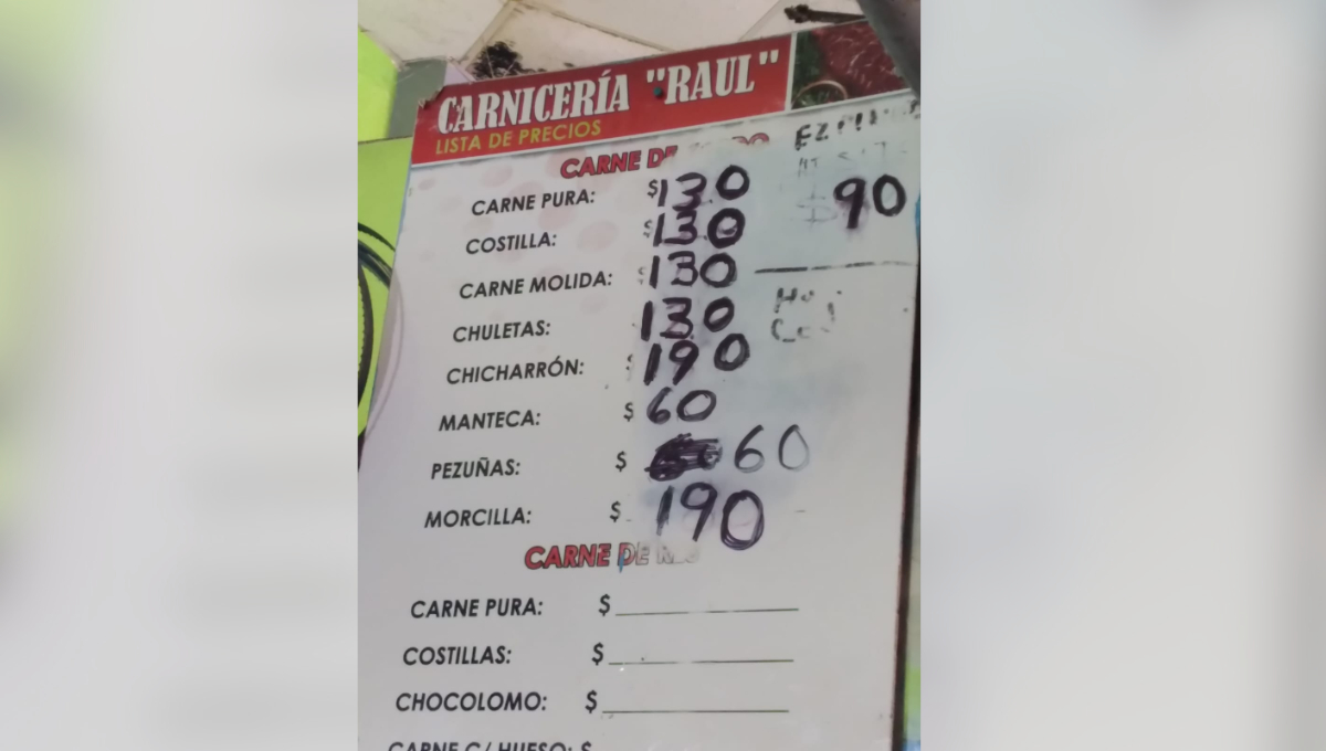 Raúl Novelo, de "Carnicería Raúl", no había incrementado precios en tres años para no afectar a las familias.