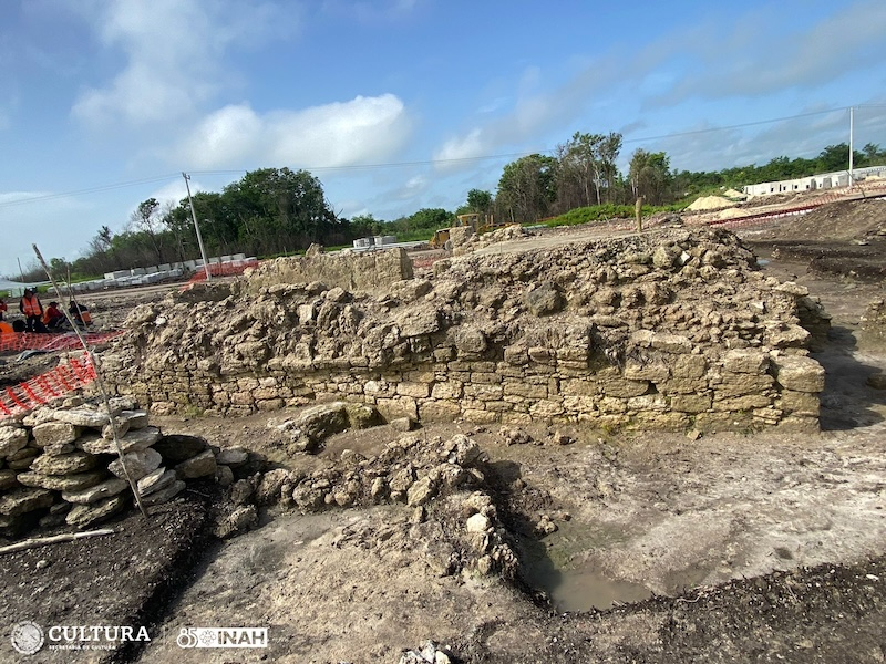 Vista panorámica de las estructuras de origen maya