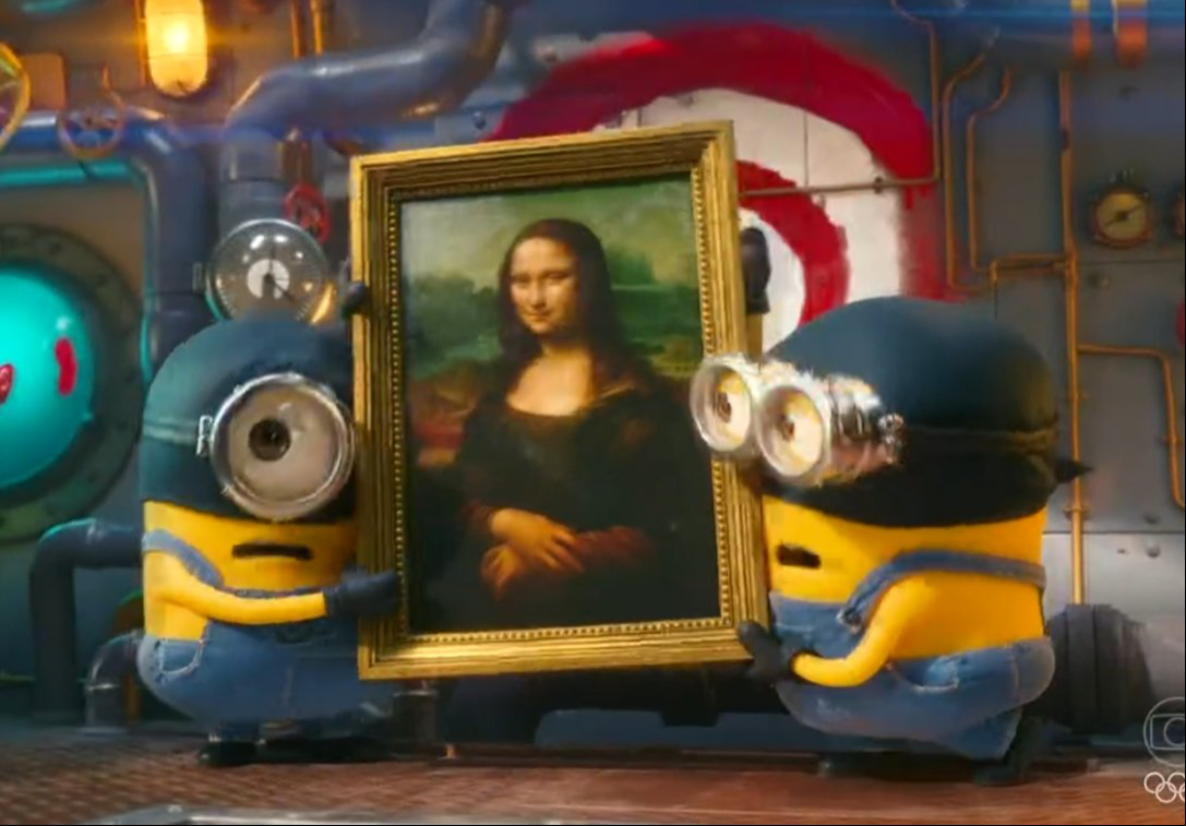 Los Minions convivieron con la Mona Lisa