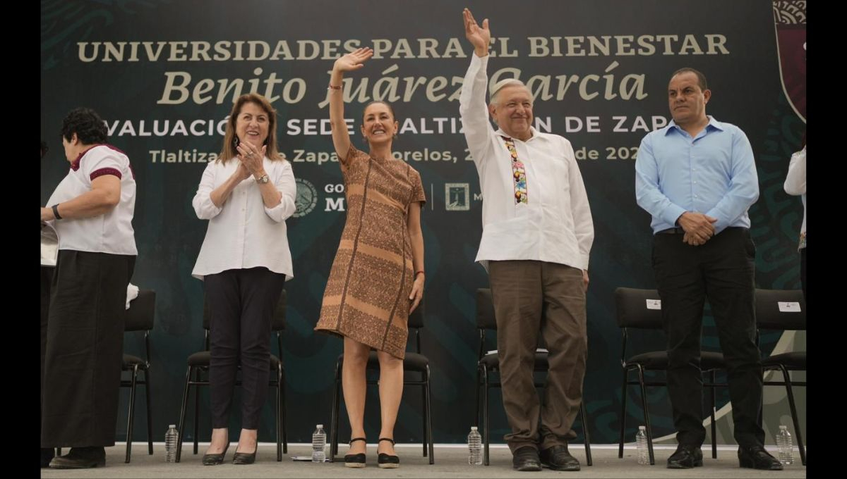 El presidente Andrés Manuel López Obrador y la virtual presidenta electa, Claudia Sheinbaum, estuvieron en Tlaltizapán, Morelos