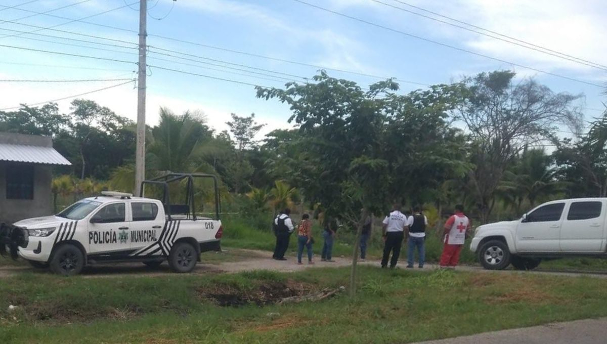 Policías acordonaron el área en Champotón