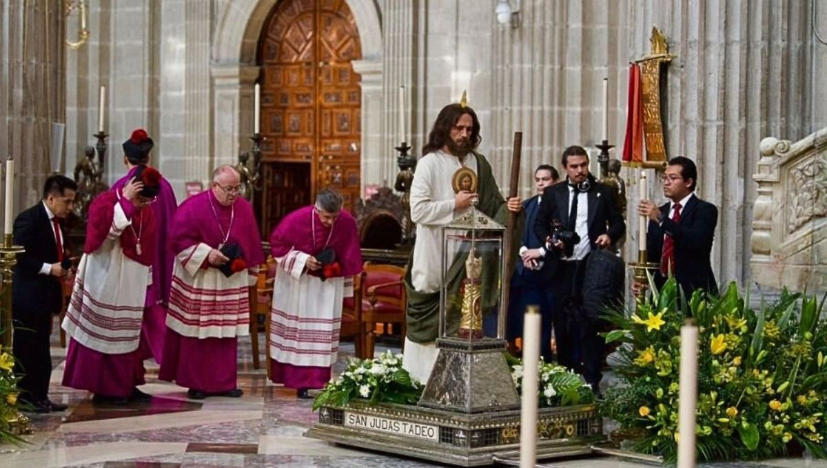 Así lucieron las reliquias de San Judas Tadeo en la Catedral Metropolitana