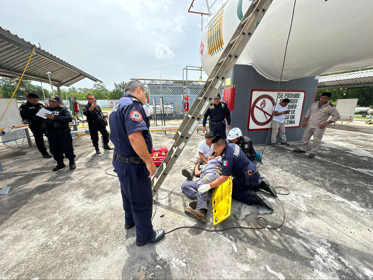 El gasero fue trasladado de emergencia a un hospital