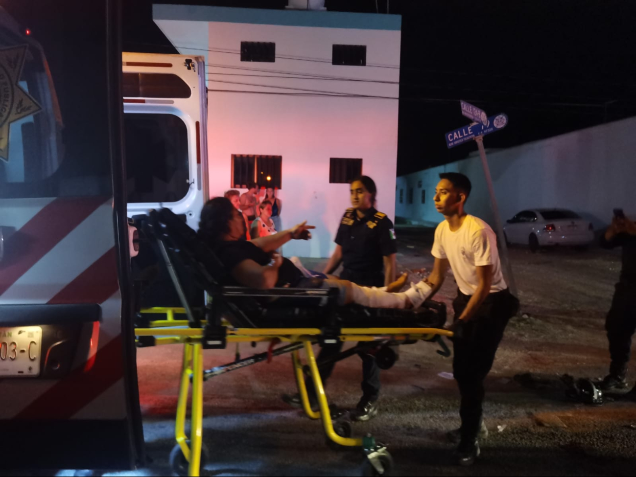 Mujer adulta resultó herida de la tibia