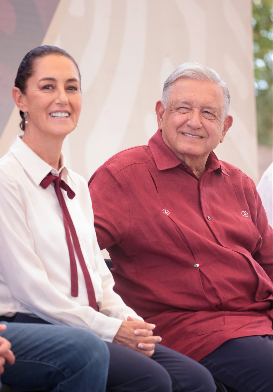 Claudia Sheinbaum y AMLO en Coahuila