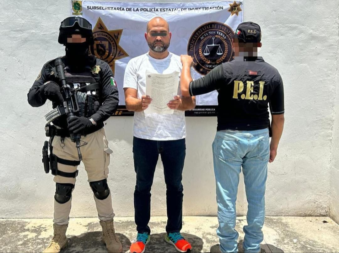 El hombre fue detenido por la SSP Yucatán