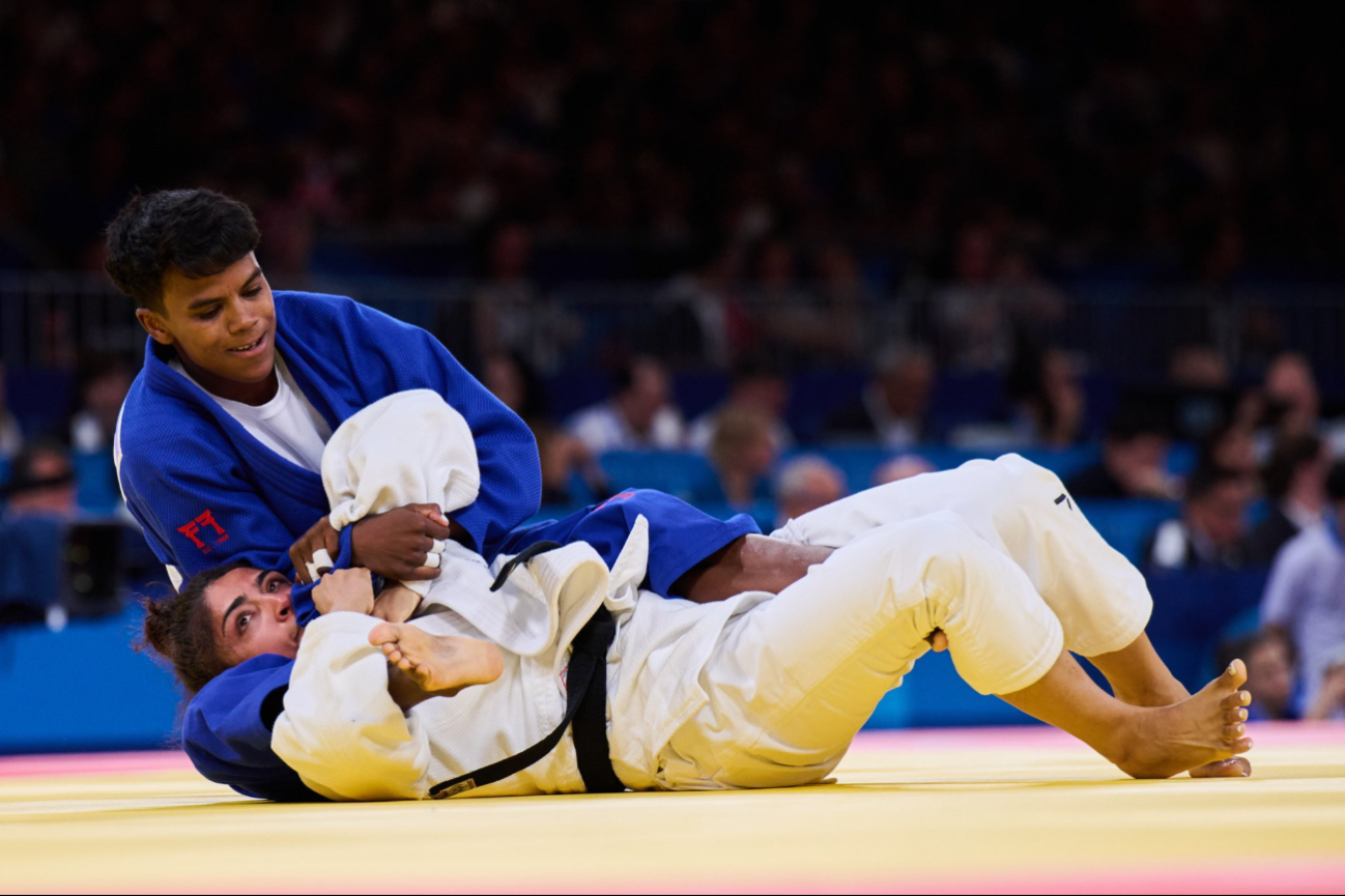 ¡Va por la Final! La  mexicana Prisca Awiti deslumbra en judo en su presentación en París 2024