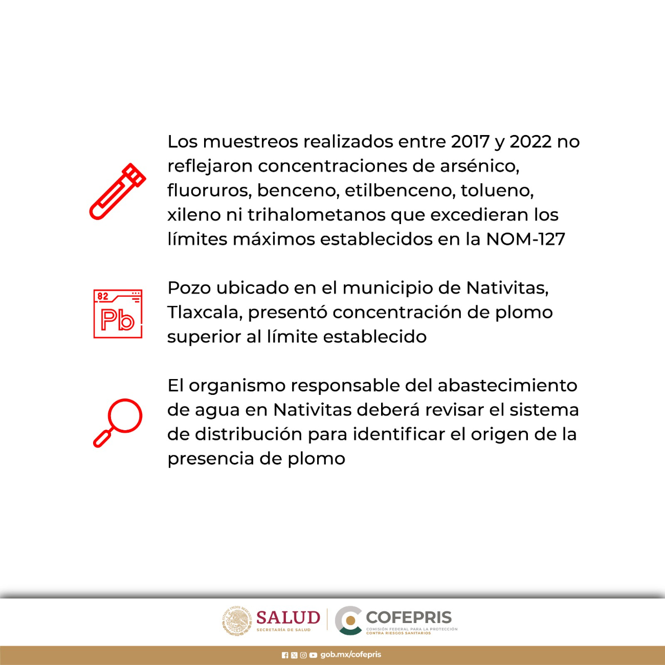 Conclusiones de Cofepris sobre el Río Alto Atoyac