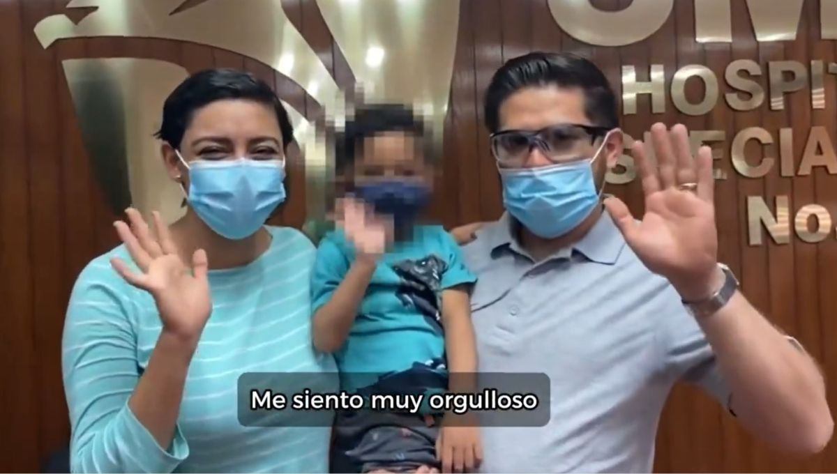 Édgar Matías de 4 años de edad recibió un trasplante haploidéntico de células madre en el Hospital de Especialidades No.25 de Monterrey. Nuevo León