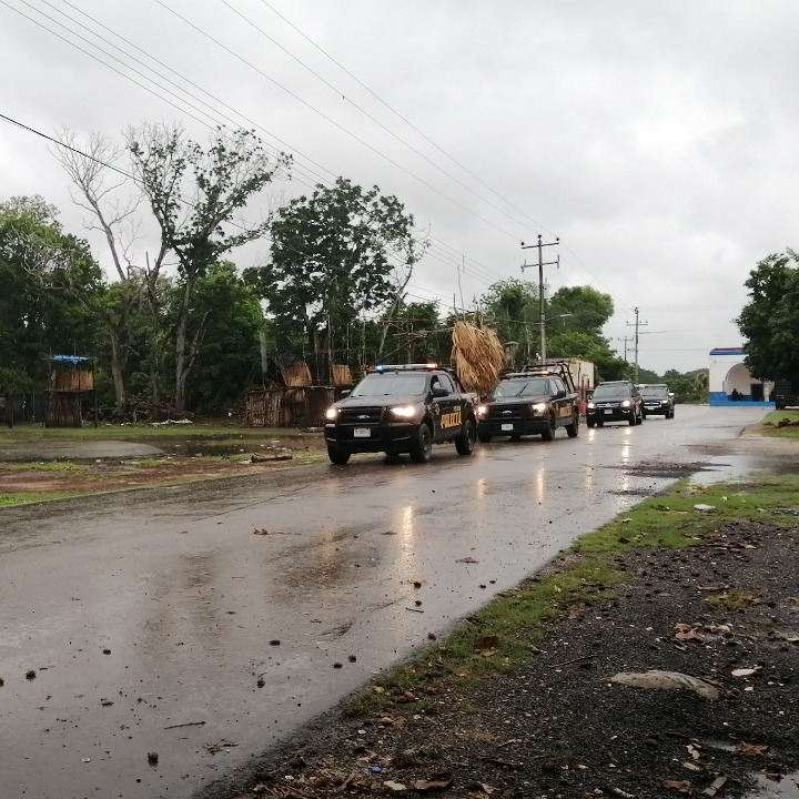 La SSP continúa desplegado en todo Yucatán por el paso de Beryl