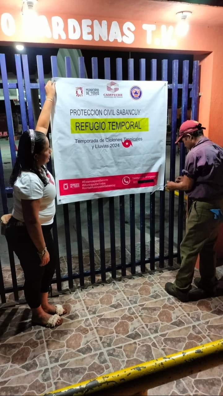 Los refugios temporales estaban preparados, pero no fue necesario su uso debido a la trayectoria del huracán.