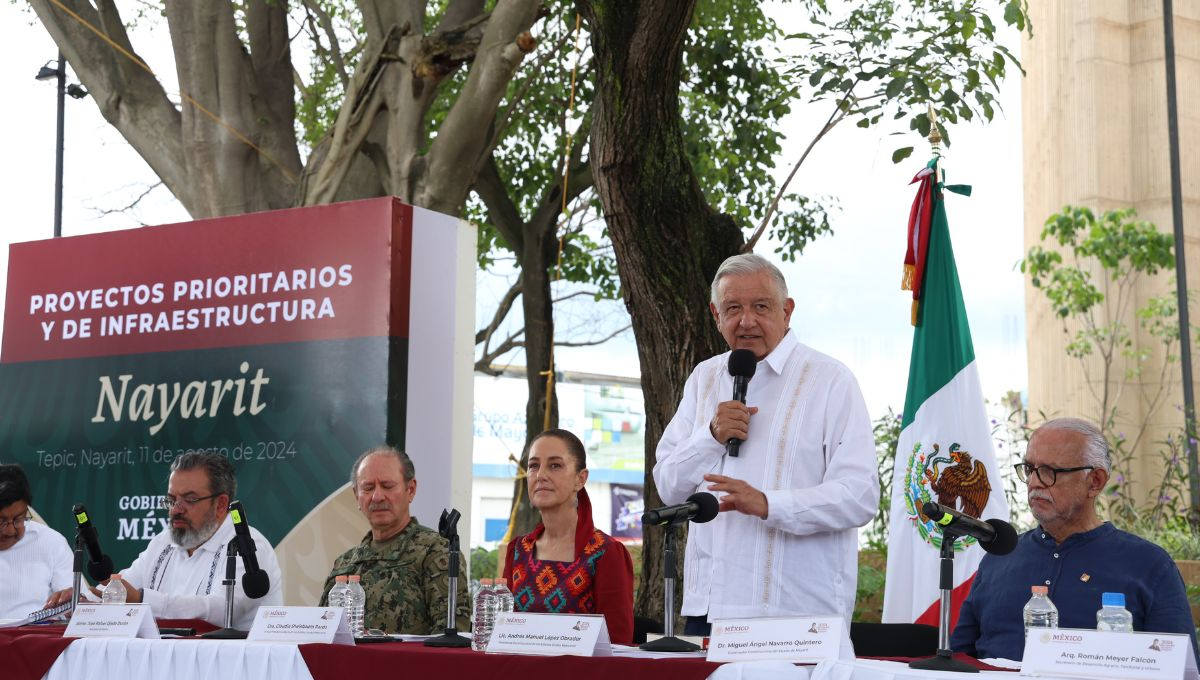 AMLO viajó a Nayarit junto a Claudia Sheinbaum