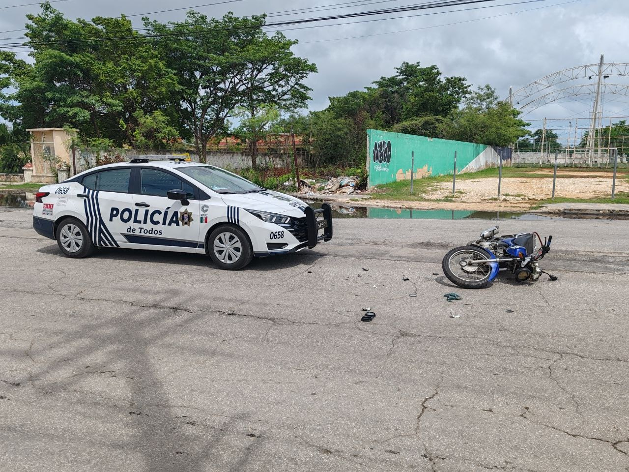 Conductor provoca accidente de motociclista