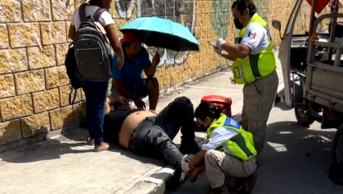 Motociclista resulta herido tras causar un accidente en Playa del Carmen  