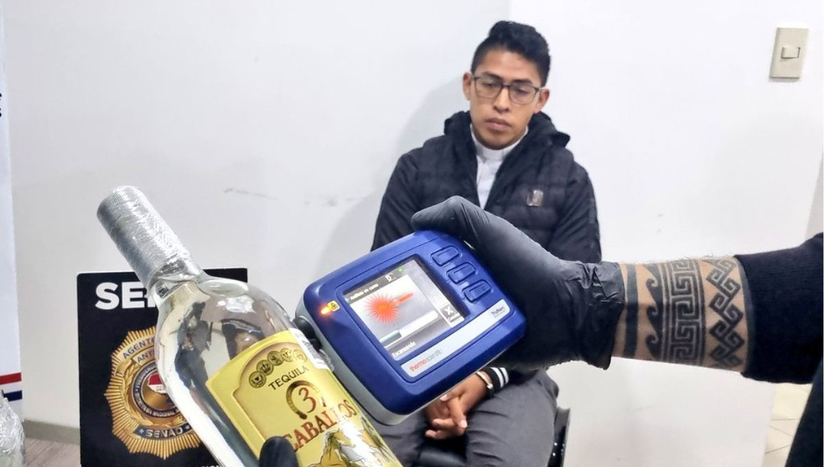 Detienen a mexicano en Paraguay con botellas de tequila y shampoo cargados de anfetaminas