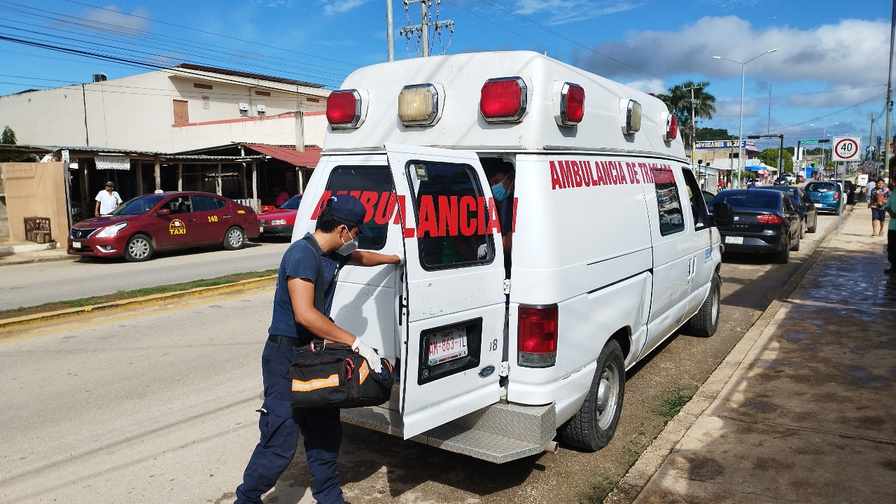 El hombre fue enviado a un hospital en José María Morelos