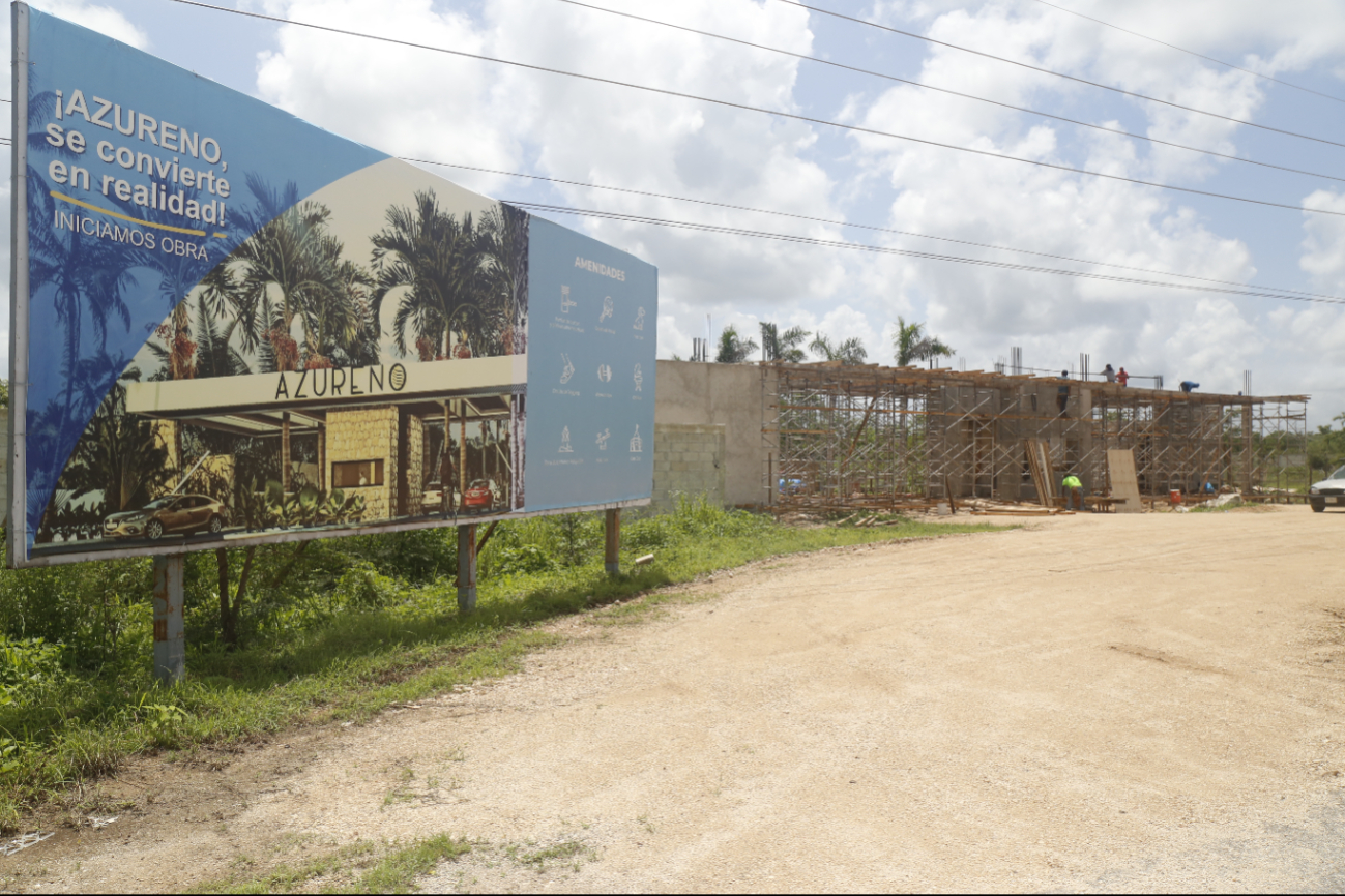 Las obras se pueden apreciar desde la carretera Motul-Telchac Puerto