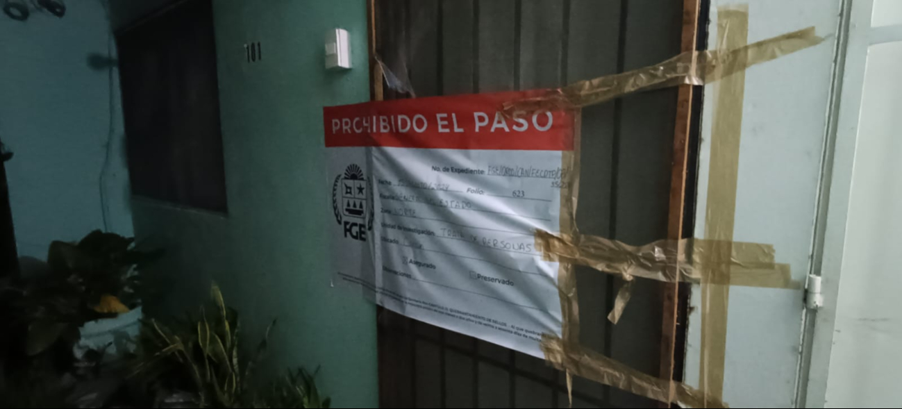 El departamento fue asegurado por la FGE