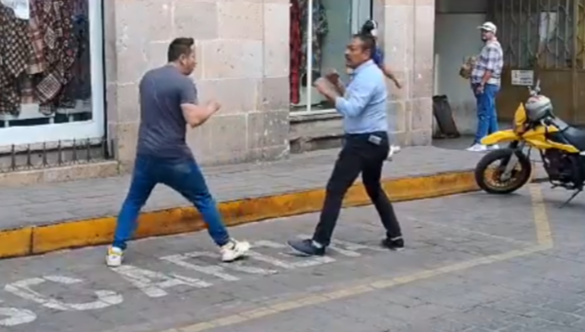 Hombres protagonizan pelea al estilo ‘Street Fighter’ en Morelia