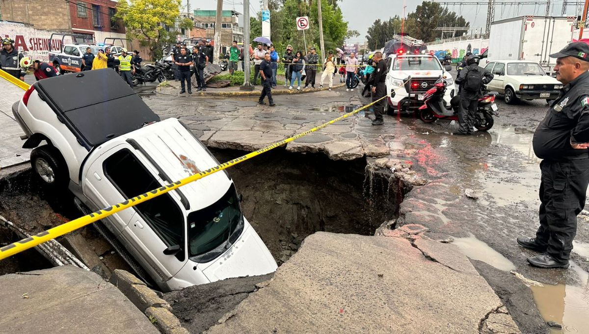 Así terminó la camioneta en Ecatepec