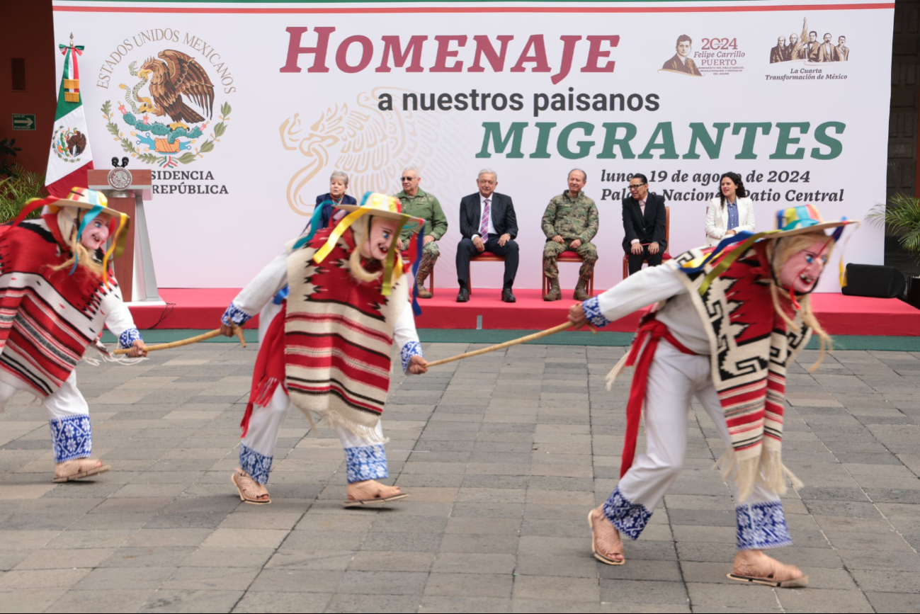 Así se vivió el Homenaje a los Migrantes Mexicanos en Palacio Nacional