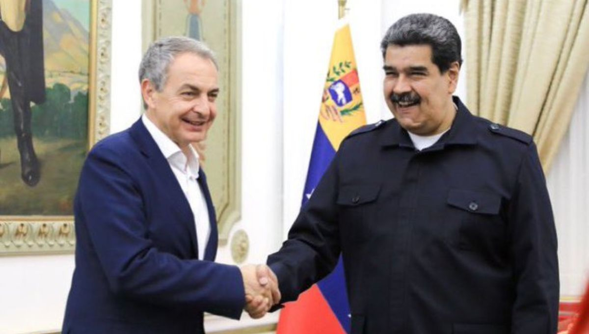 José Luis Rodríguez Zapatero, expresidente de España y Nicolás Maduro, presidente de Venezuela