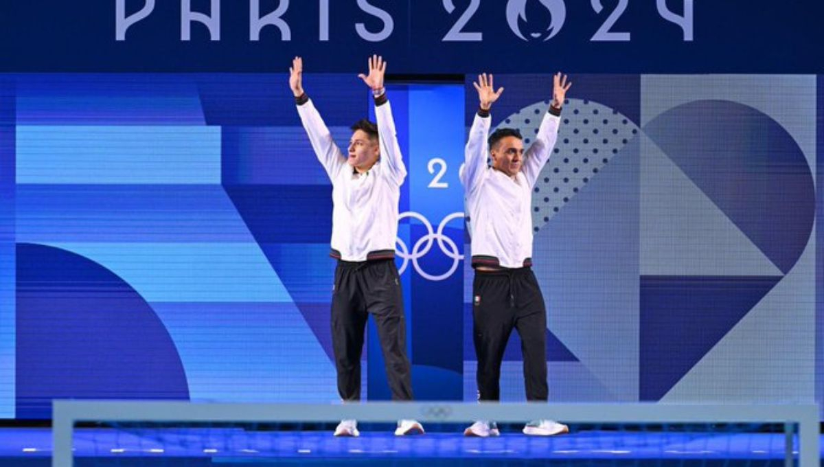 La virtual presudenta electa, Claudia Sheinbaum, felicitó a los clavadistas  Juan Manuel Celaya y Osmar Olvera por haber obtenido medalla de plata en los Juegos Olímpicos de Paris