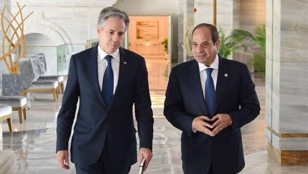 Antony Blinke, secretario de Estado de Estados Unidos y Abdelfatah al Sisi, presidente de Egipto