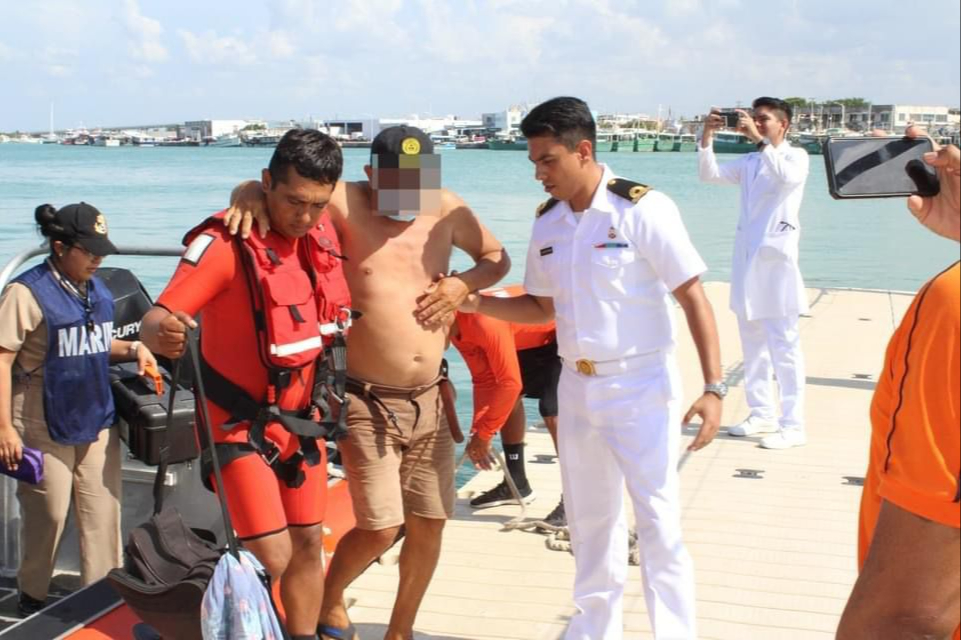 Marina rescata a un pescador  a más de 100 kilómetros de Yucalpetén