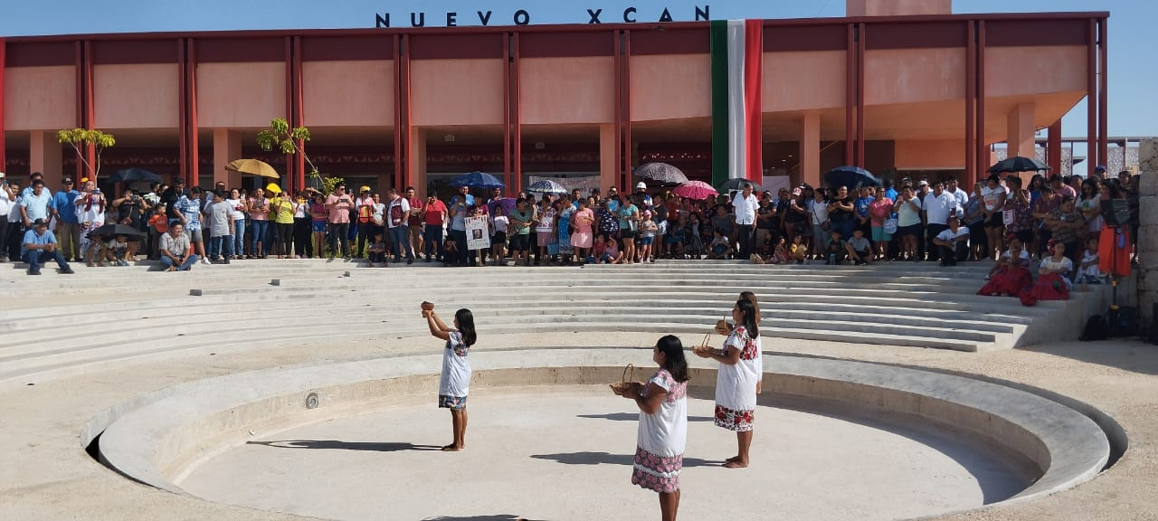 Los tres ordenes de gobierno participaron en la inauguración de la estación Nuevo Xcán