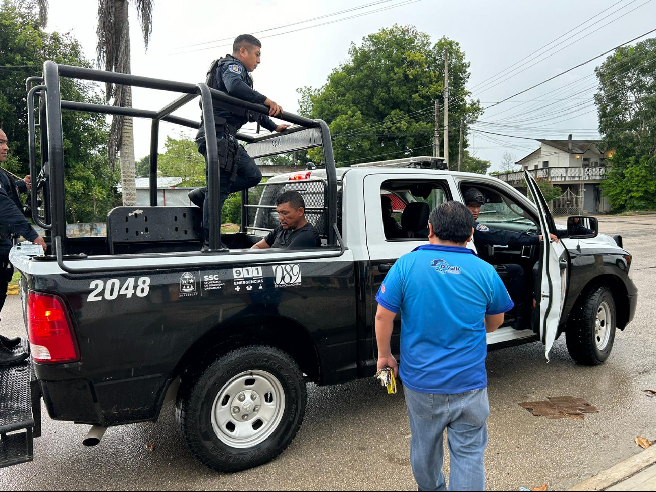 El hombre fue trasladado a la policía municipal