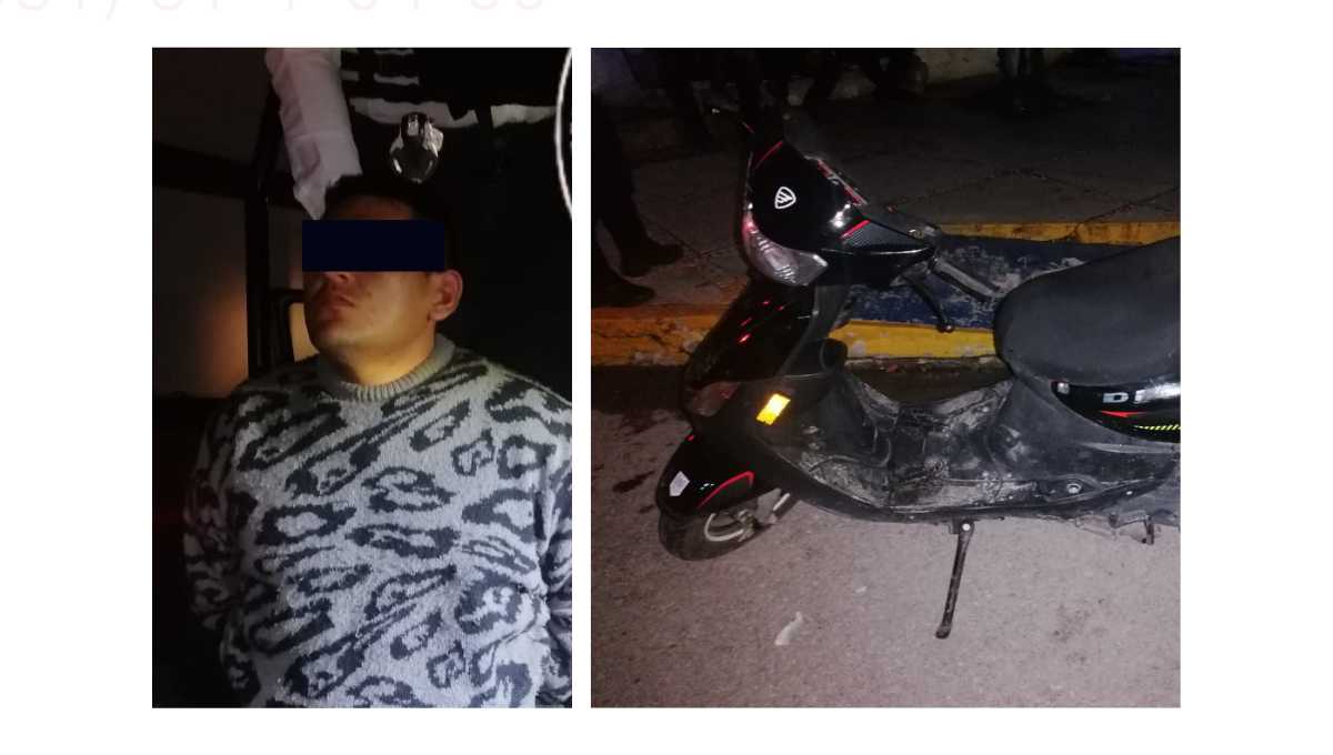 La SPSC recuperó una motocicleta robada y aseguró a un individuo en la unidad habitacional Santa Bárbara.