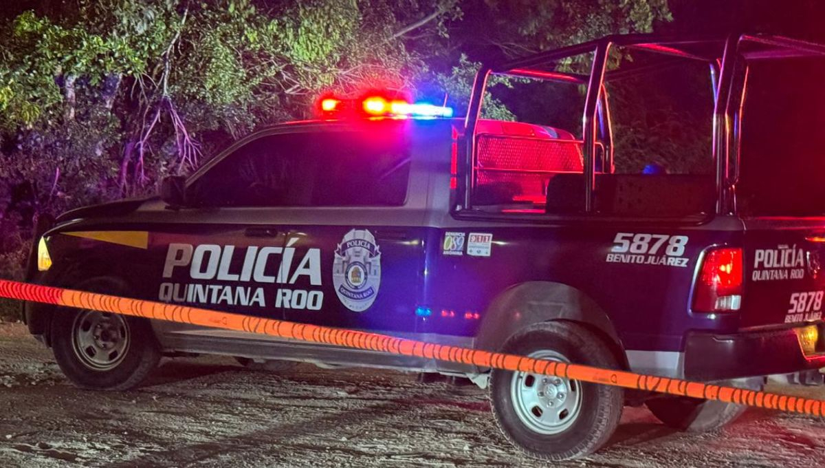 Elementos policiacos acordonaron el área en Cancún