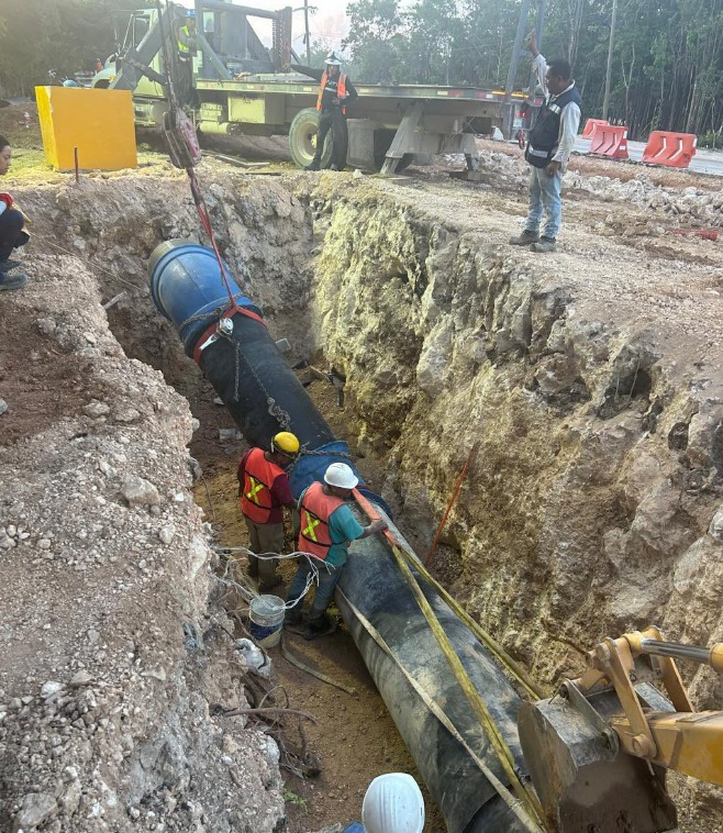 Aguakan se encargó de colocar una nueva tubería