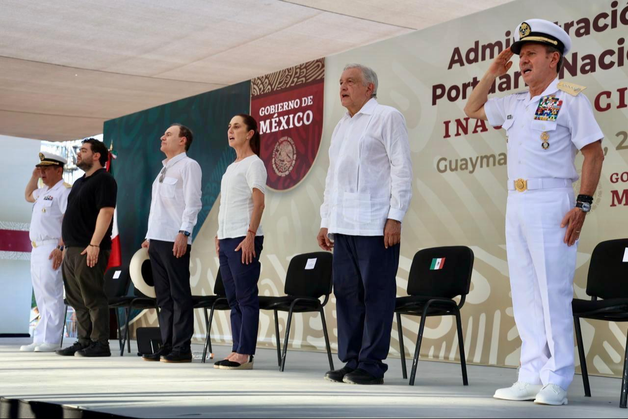 Ceremonia de inauguración de obras del Sistema Portuario Nacional en Guaymas