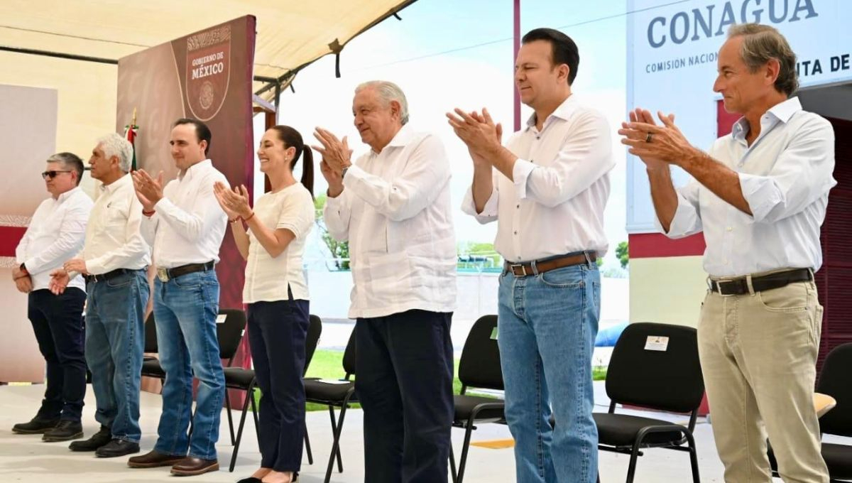 Claudia Sheinbaum y AMLO en La Laguna