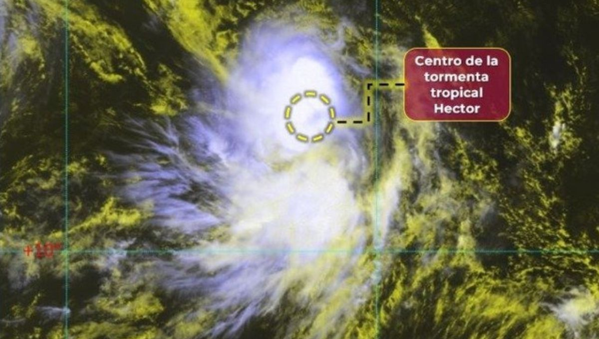 Así luce el centro de la Tormenta Tropical Héctor