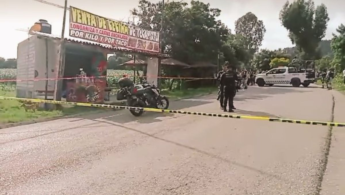 hombres armados atacaron a sujetos que se encontraban en un negocio de comida en Nepopualco, perteneciente al municipio de Totolapan en Morelos