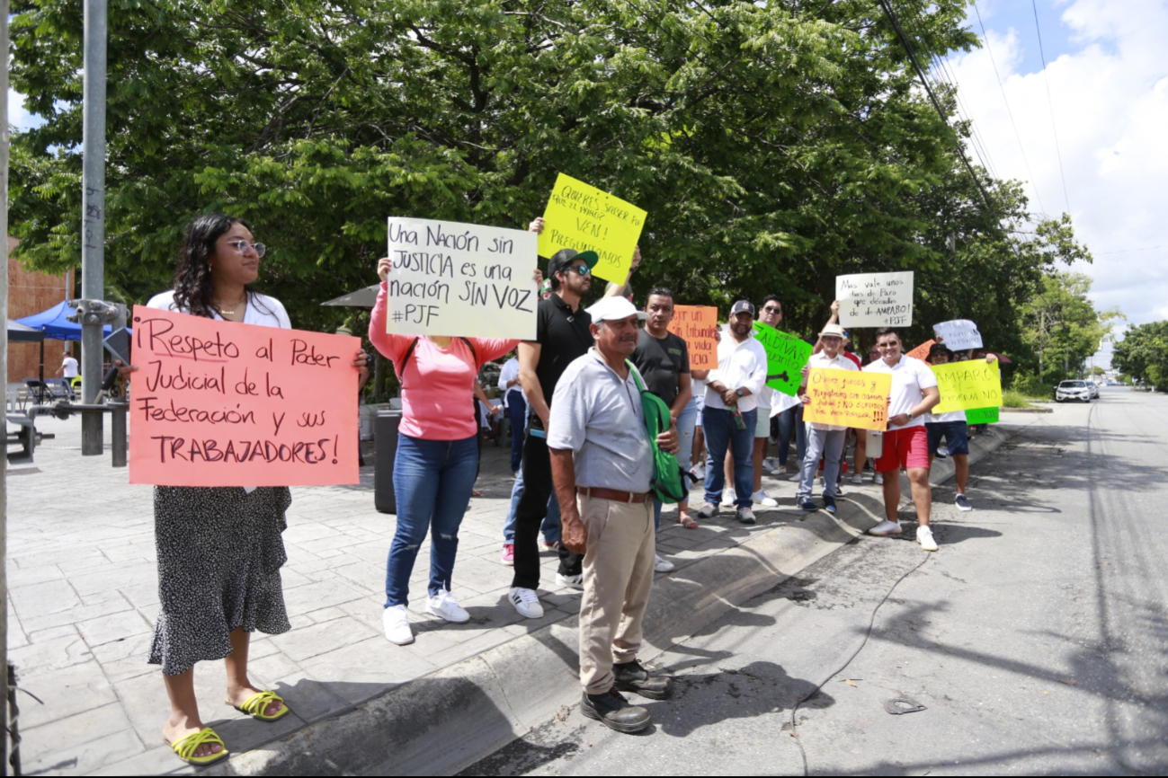 Los trabajadores de Poder Judicial se reunieron en la Andrés Quintana Roo